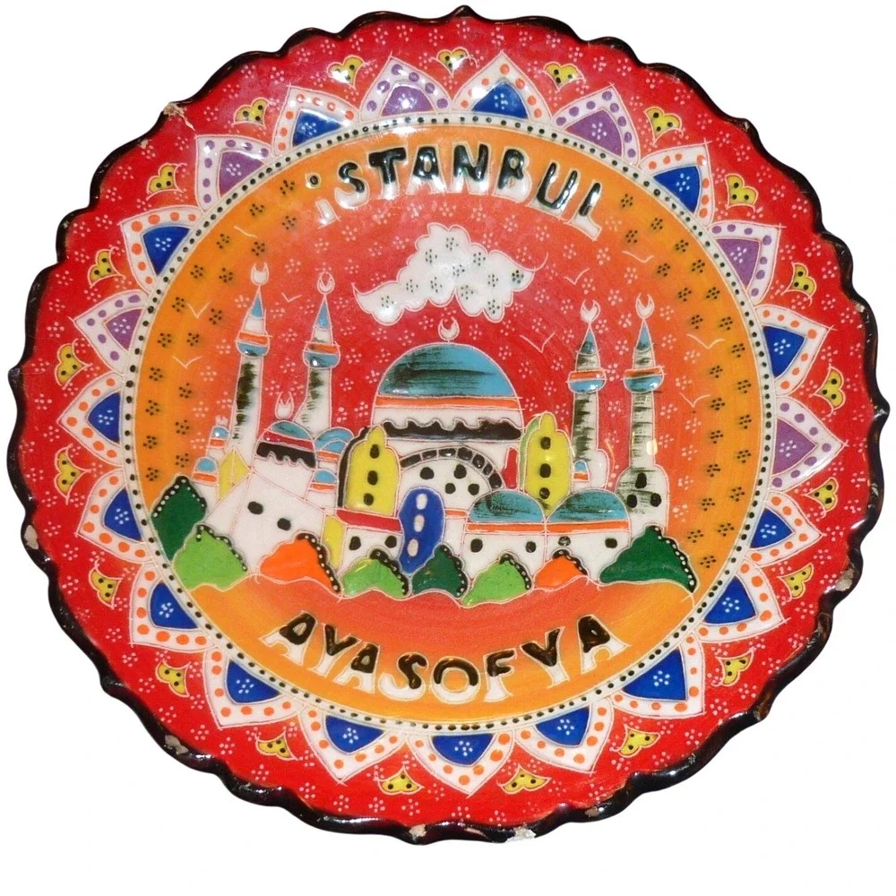 Istanbul Ayasofya Handmade Yorukoglu Cini Turkish Ceramic Decorative Plate 7